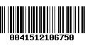 Código de Barras 0041512106750