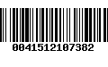 Código de Barras 0041512107382