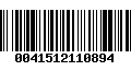 Código de Barras 0041512110894