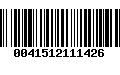 Código de Barras 0041512111426