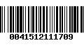 Código de Barras 0041512111709