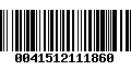 Código de Barras 0041512111860