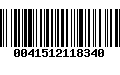 Código de Barras 0041512118340