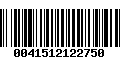 Código de Barras 0041512122750