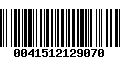 Código de Barras 0041512129070