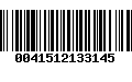 Código de Barras 0041512133145