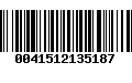 Código de Barras 0041512135187