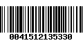 Código de Barras 0041512135330