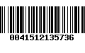 Código de Barras 0041512135736