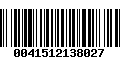 Código de Barras 0041512138027