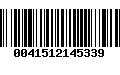 Código de Barras 0041512145339