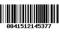 Código de Barras 0041512145377