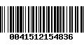 Código de Barras 0041512154836