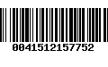 Código de Barras 0041512157752