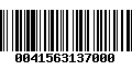 Código de Barras 0041563137000