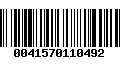 Código de Barras 0041570110492