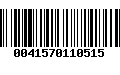 Código de Barras 0041570110515