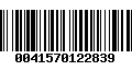 Código de Barras 0041570122839