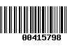 Código de Barras 00415798