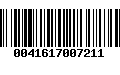 Código de Barras 0041617007211