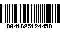 Código de Barras 0041625124450