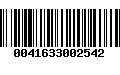 Código de Barras 0041633002542