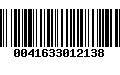 Código de Barras 0041633012138