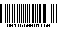 Código de Barras 0041660001860