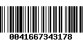 Código de Barras 0041667343178