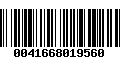 Código de Barras 0041668019560