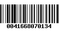 Código de Barras 0041668070134