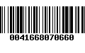 Código de Barras 0041668070660