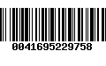 Código de Barras 0041695229758