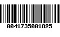 Código de Barras 0041735001825