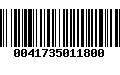 Código de Barras 0041735011800