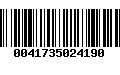 Código de Barras 0041735024190