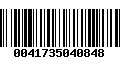 Código de Barras 0041735040848