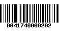 Código de Barras 0041740000202