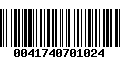 Código de Barras 0041740701024