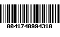 Código de Barras 0041740994310