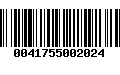 Código de Barras 0041755002024