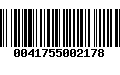 Código de Barras 0041755002178