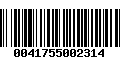 Código de Barras 0041755002314