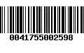 Código de Barras 0041755002598