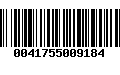 Código de Barras 0041755009184