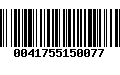 Código de Barras 0041755150077