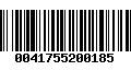 Código de Barras 0041755200185