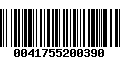 Código de Barras 0041755200390