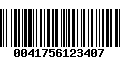 Código de Barras 0041756123407