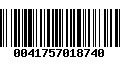 Código de Barras 0041757018740